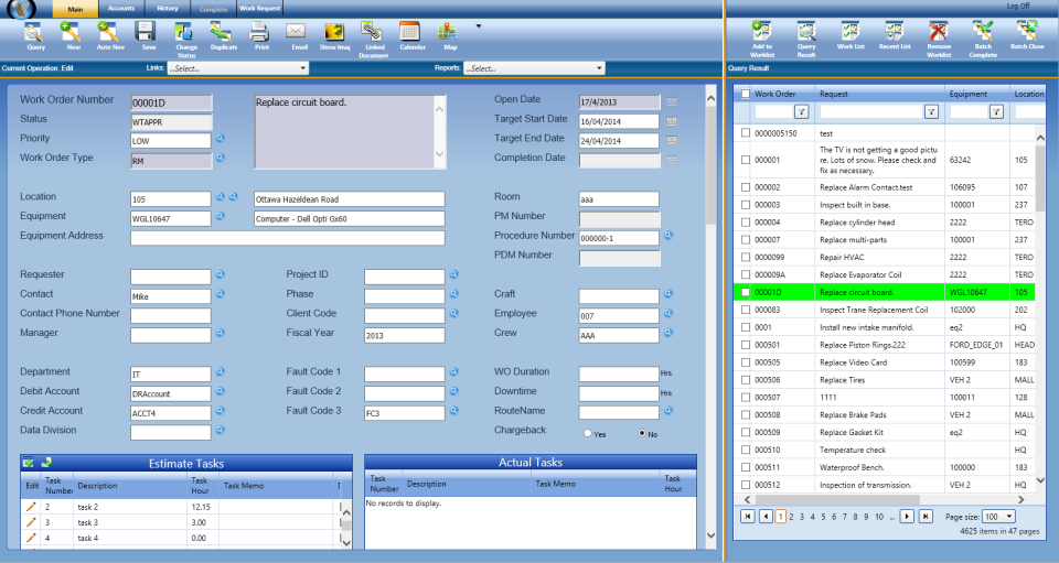 screenshot of Azzier CMMS